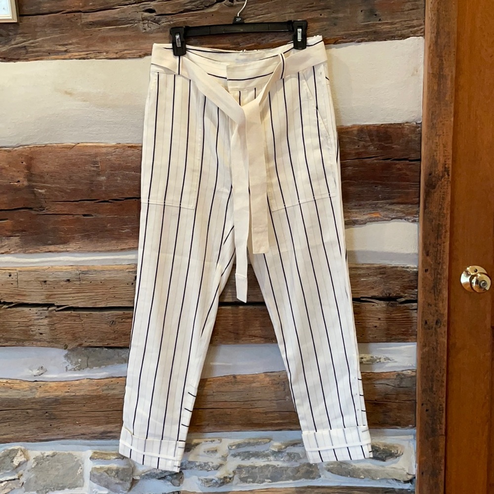Derek Lam 10 Crosby high waist linen cargo pants